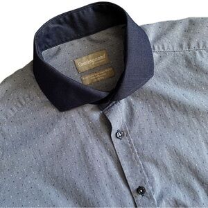 Sondergaard Copenhagen Easy Care Fitted Long Sleeve Dress Shirt Size 16